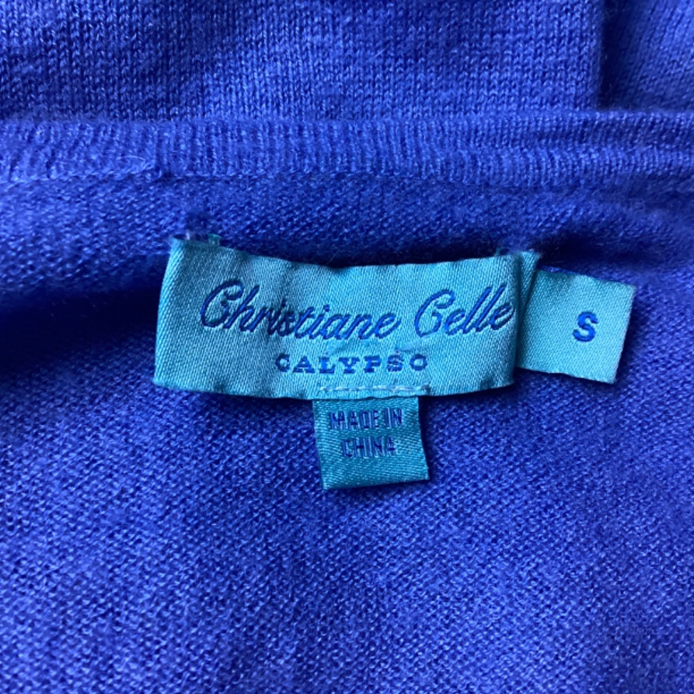 Christiane Celle Calypso Cashmere Deep V Neck Long sweater  / Mini dress S - Picture 6 of 8